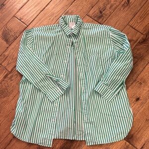 Anthropologie / Sanctuary Green Striped Women’s Oversized Swim Cover-up